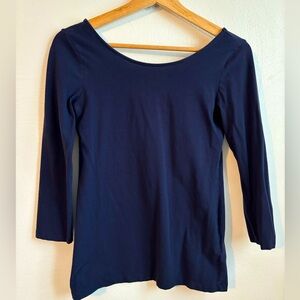 Basic blue layering top
